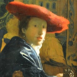 A man with a red hat
